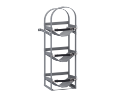 Heavy-duty 1/4 steel bar and 3 tiers of 14 gauge metal shelf plates for structural integrity.