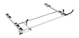 Clamp & Lock HD Aluminum Ladder Rack Kit - Double - 8' Most Commercial Caps