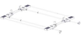 Drop Down HD Aluminum Ladder Rack Kit - Double - Sprinter Standard Roof