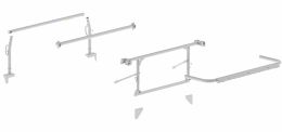 The Pro Rack Leg & Crossbar Kit - Service Bodies, White