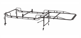 The Pro Rack Leg & Bars Kit - Service Body, 9’ Body, Extended Cab, Forklift Loadable, Black